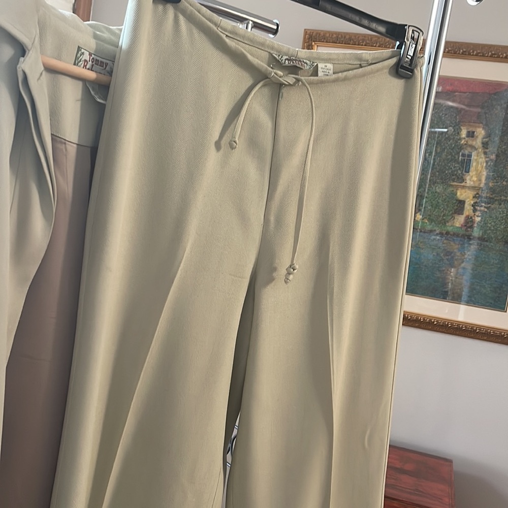 NWOT TOMMY BAHAMA SILK PANTS | SAGE GREEN | 100% Silk | Size 10
